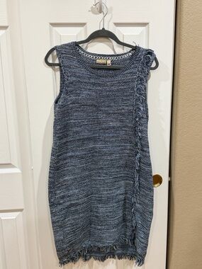 HOLDING HORSES fringes sweater dress size small